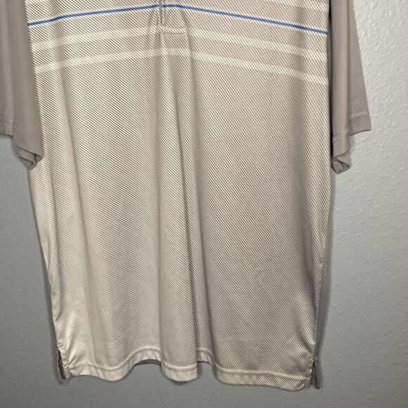 Jack Nicklaus Gray and White Striped Collared Polo Golf Shirt Size Large - Picture 5 of 9